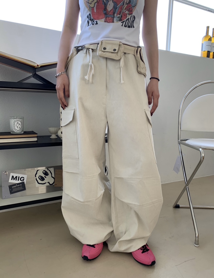 OKIE韓國直郵女裝新款職業休閑26春夏人氣推薦休閑褲工裝褲OKIE休閑褲圖色1