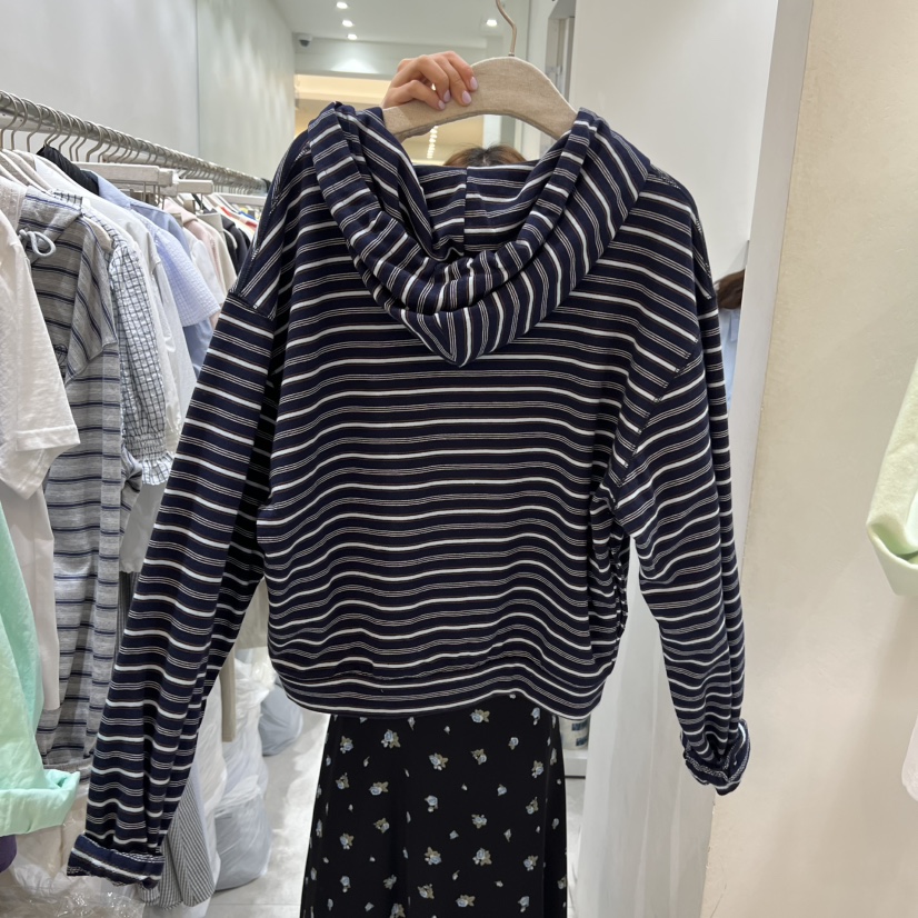 ASOME韓國東大門代購女士新款人氣夾克不含內搭連帽衫條紋A.SOME夾克