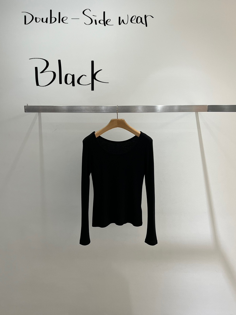 ONESTASTE韓國東大門直郵女士新款時尚長袖T恤華夫格天絲TASTE/ONESTASTE長袖T恤圖色3