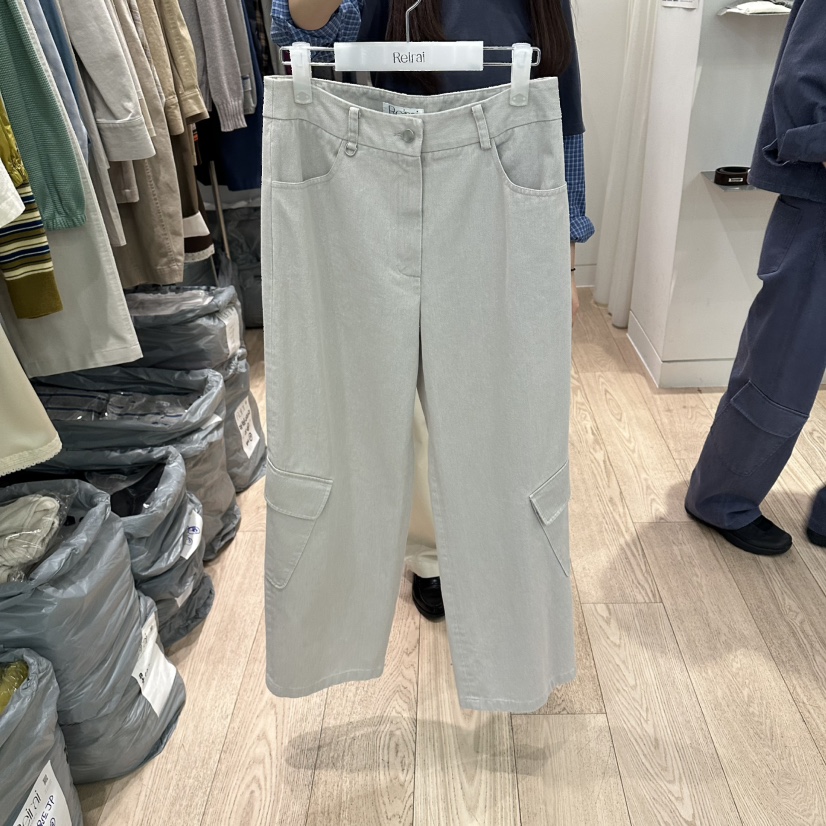 REIRAI韓國代購女士新品熱賣推薦休閑職業26春夏休閑褲口袋Reirai休閑褲圖色1