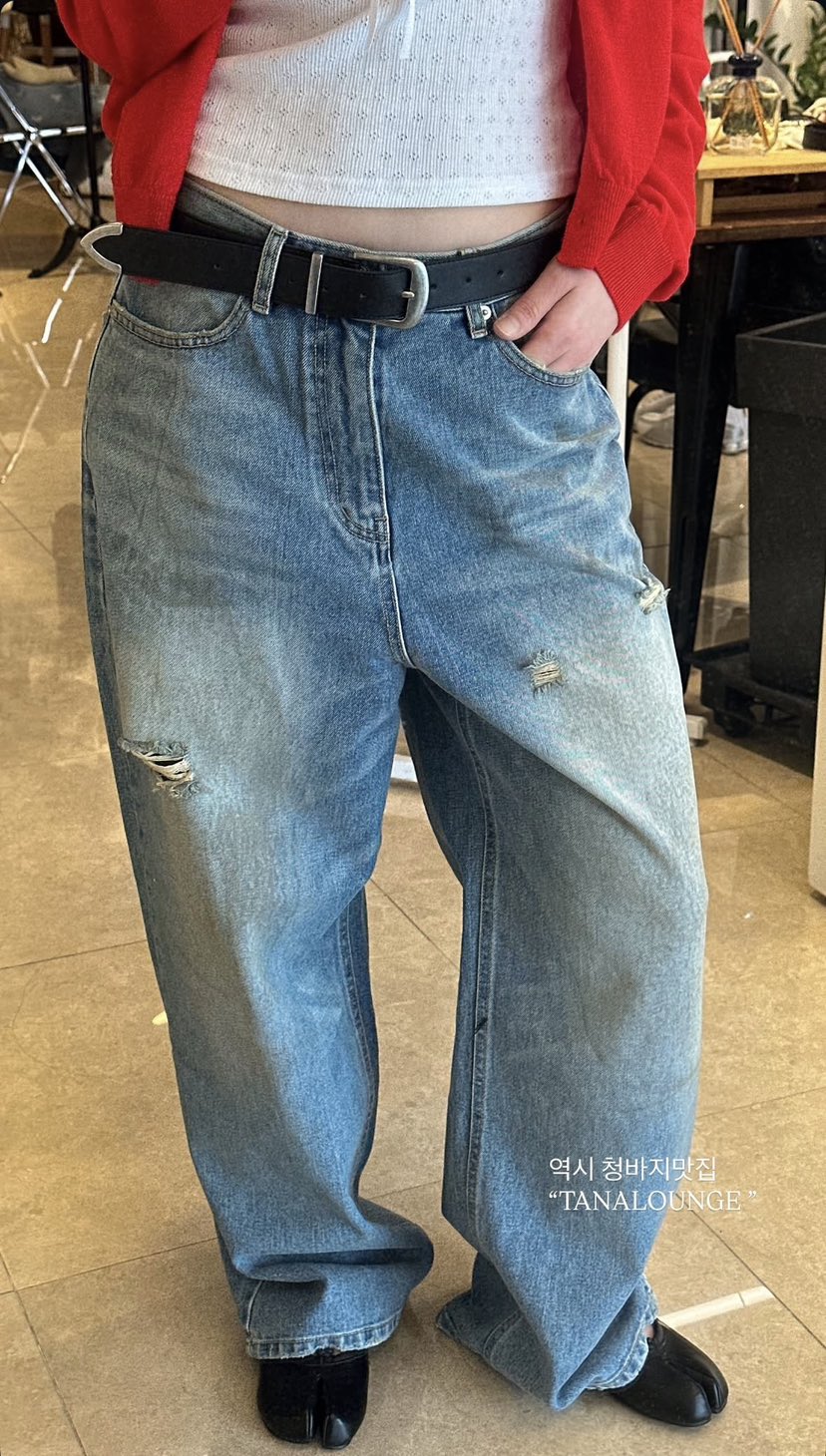 OKIE韓國東大門直郵女士新款休閑26春夏人氣時尚牛仔褲復古OKIE牛仔褲