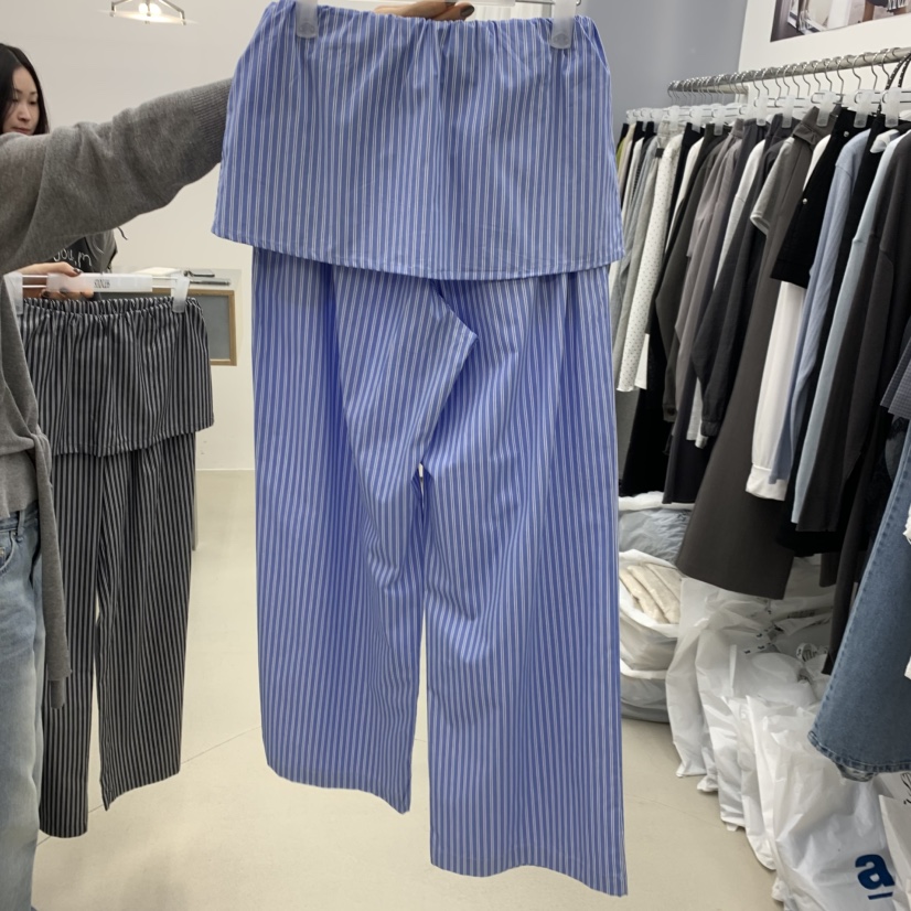 STAINLESS韓國東大門直郵女裝新品職業推薦時尚人氣裙褲條紋STAINLESS裙褲