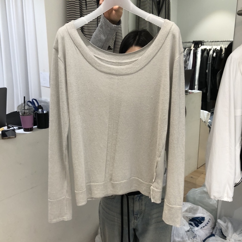 AUBE韓國東大門代購女士新品熱賣26春夏職業長袖T恤兩面穿AUBE長袖T恤圖色2