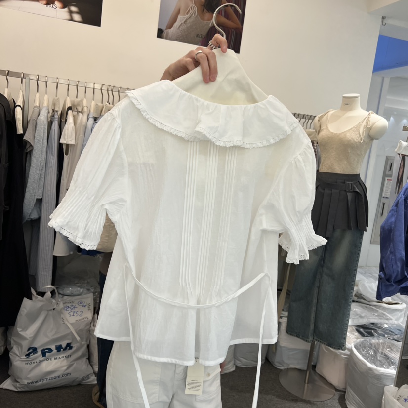 MAG韓國直郵實拍女士新款推薦人氣休閑時尚熱賣襯衫蕾絲衫MAG襯衫/蕾絲衫