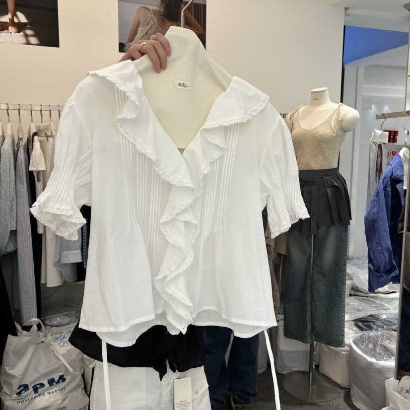 MAG韓國直郵實拍女士新款推薦人氣休閑時尚熱賣襯衫蕾絲衫MAG襯衫/蕾絲衫圖色2