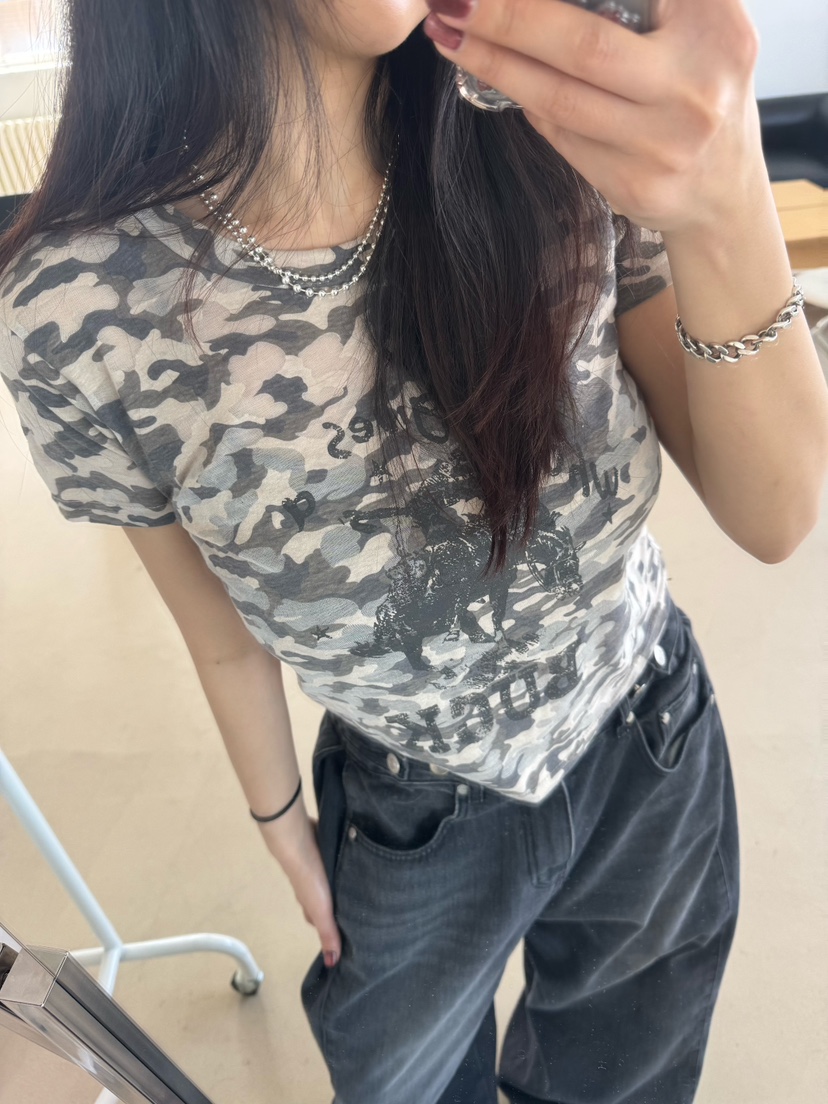 OKIE韓國直郵女士新款推薦職業26春夏休閑人氣時尚熱賣T恤OKIET恤