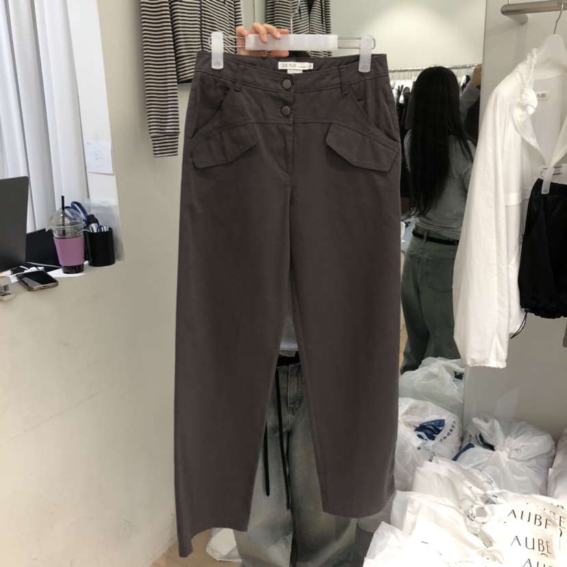 AUBE韓國直郵實拍女士新款職業休閑26春夏推薦時尚休閑褲AUBE休閑褲圖色2