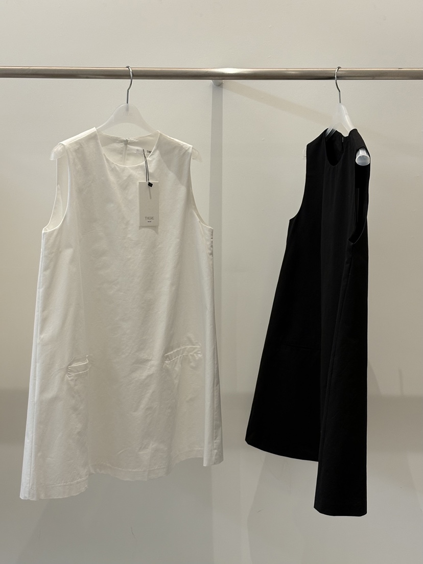 THERE韓國代購女裝新品職業26春夏人氣休閑推薦連衣裙口袋THERE連衣裙