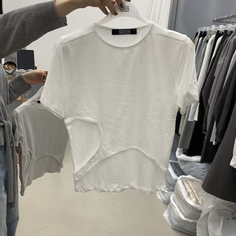 STAINLESS韓國直郵女士新品熱賣職業休閑26春夏推薦人氣T恤STAINLESST恤圖色1