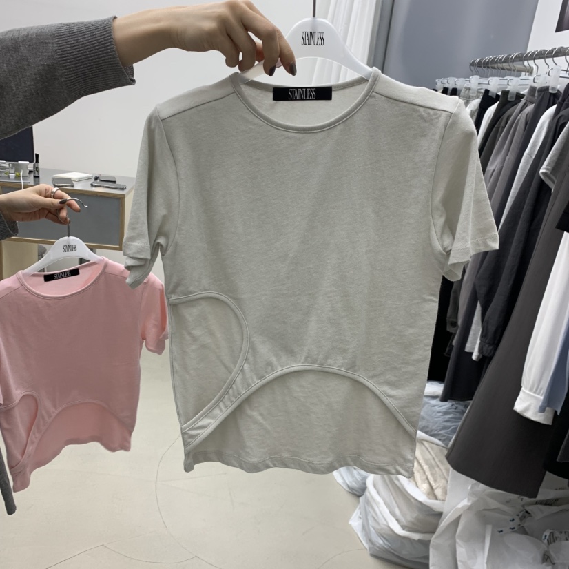 STAINLESS韓國直郵女士新品熱賣職業休閑26春夏推薦人氣T恤STAINLESST恤圖色2