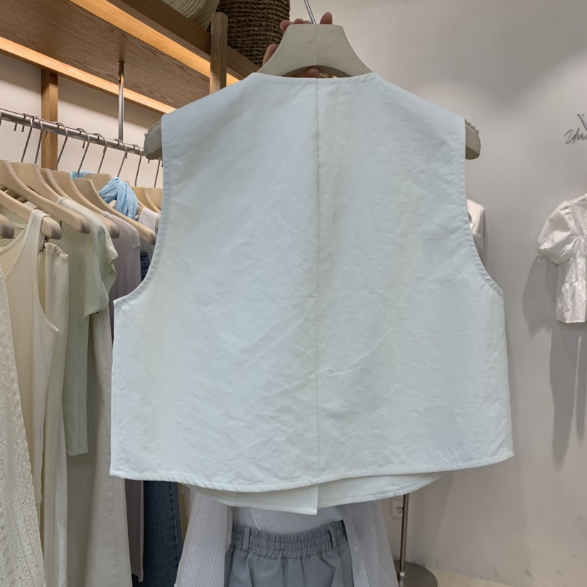 VELVET UNDERGROUND韓國東大門代購女裝新品26春夏馬甲褶皺VELVET UNDERGROUND馬甲