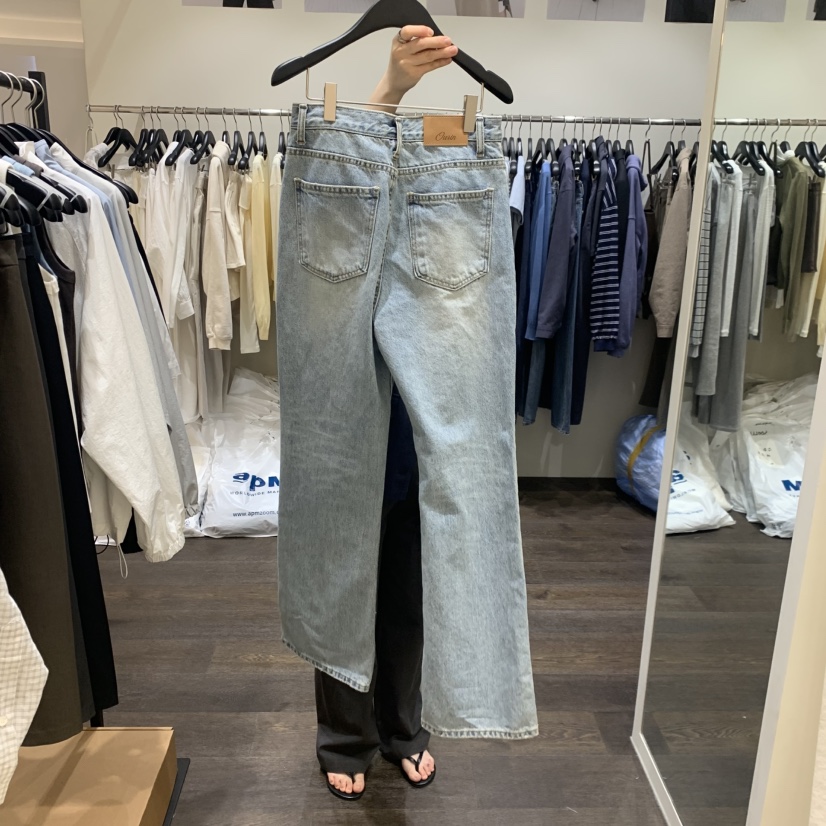 OURIN/THIS IS韓國直郵女士新款職業休閑時尚牛仔褲修身OURIN/THIS IS牛仔褲