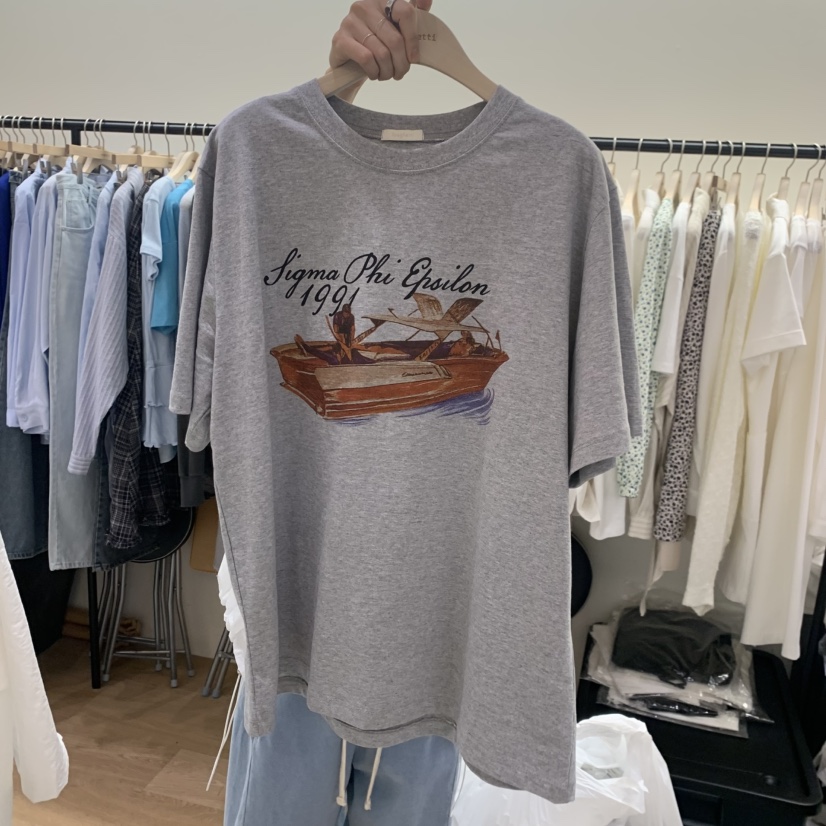 SPAGHETTI韓國直郵實拍女士新品休閑時尚熱賣26春夏職業T恤spaghettiT恤圖色2