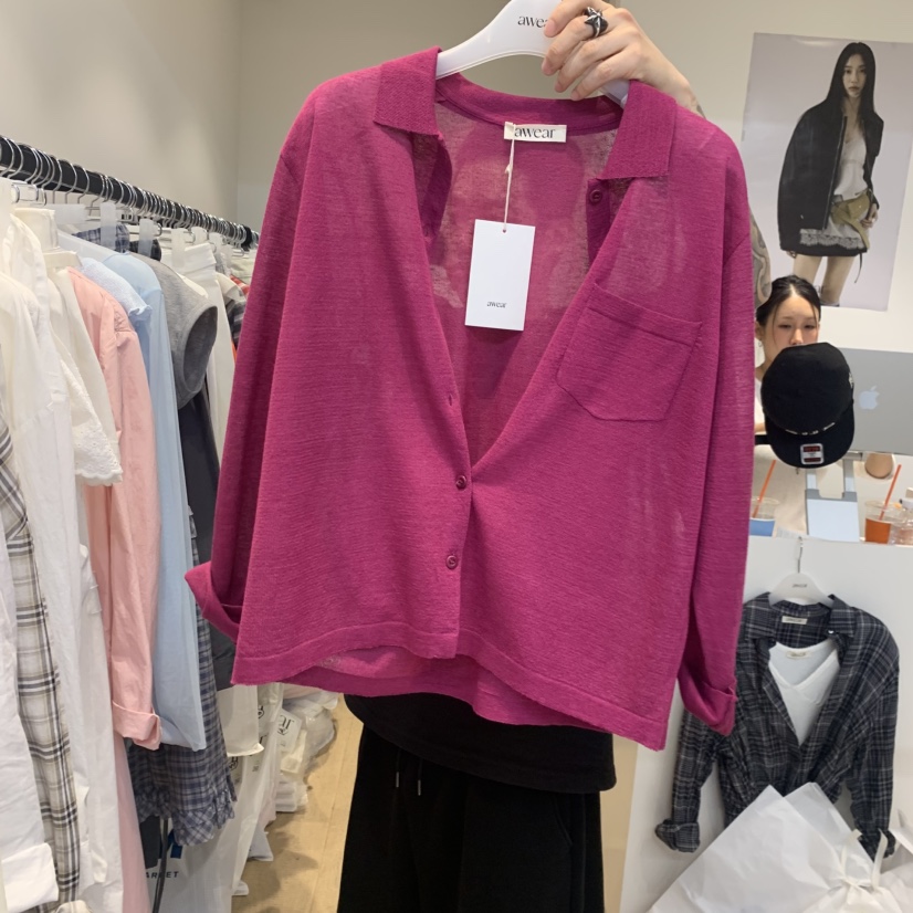 RUMIRU/AWEAR韓國直郵女裝新款職業時尚人氣針織衫口袋開衫awear/RUMIRU針織衫圖色1