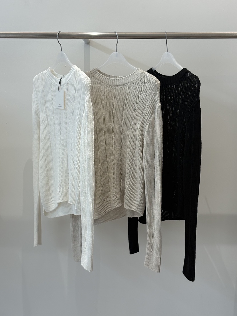 THERE韓國代購女裝新款職業熱賣人氣推薦時尚休閑針織衫條紋THERE針織衫