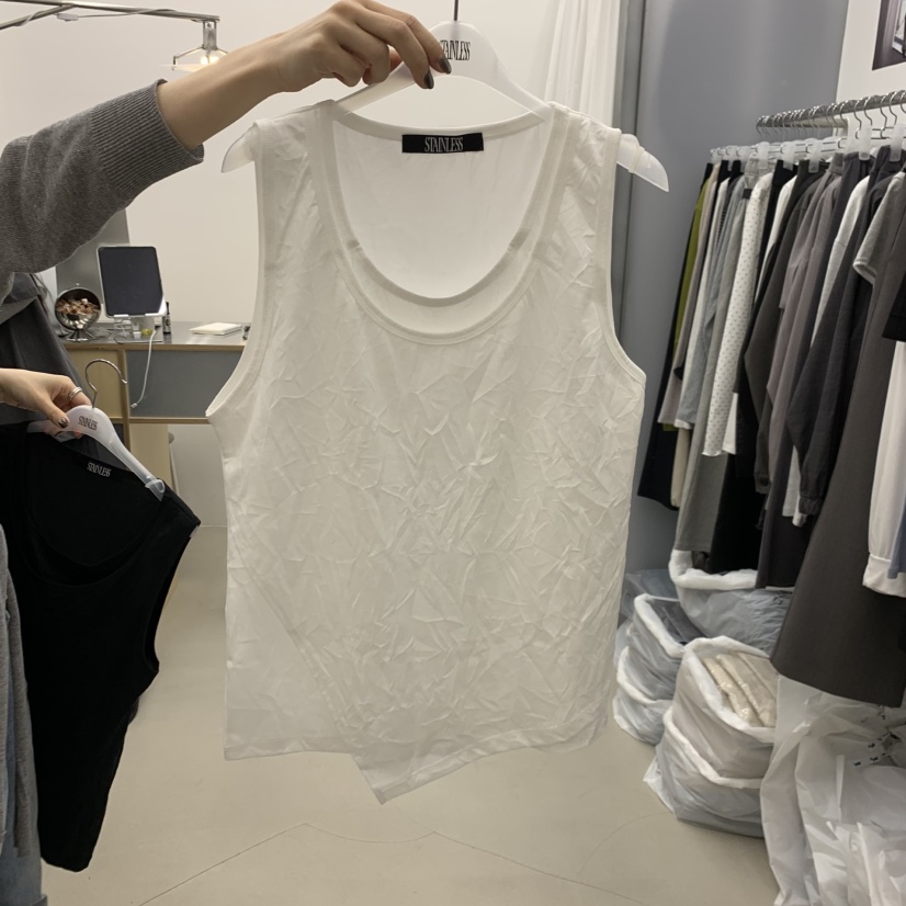 STAINLESS韓國直郵實拍女裝新款26春夏時尚吊帶背心假兩件STAINLESS吊帶/背心圖色1