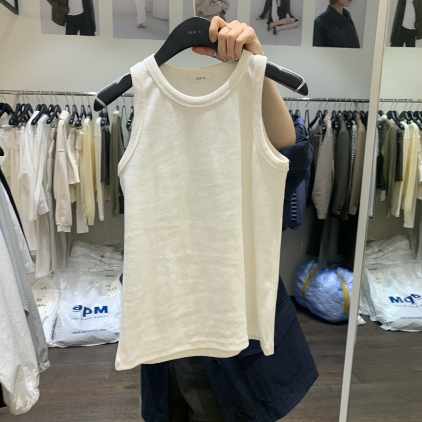 OURIN/THIS IS韓國直郵女士新款推薦職業休閑吊帶背心羅紋OURIN/THIS IS吊帶/背心圖色1