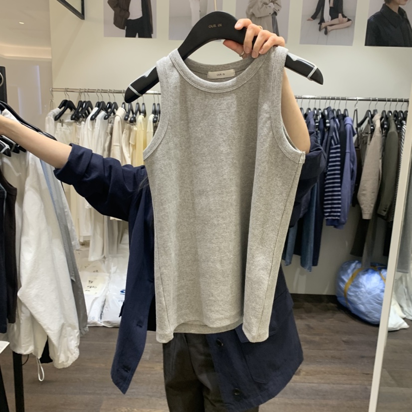 OURIN/THIS IS韓國直郵女士新款推薦職業休閑吊帶背心羅紋OURIN/THIS IS吊帶/背心圖色2