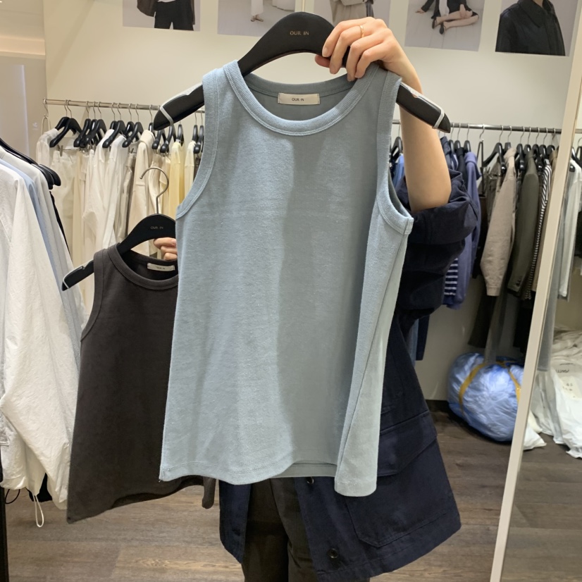 OURIN/THIS IS韓國直郵女士新款推薦職業休閑吊帶背心羅紋OURIN/THIS IS吊帶/背心圖色4