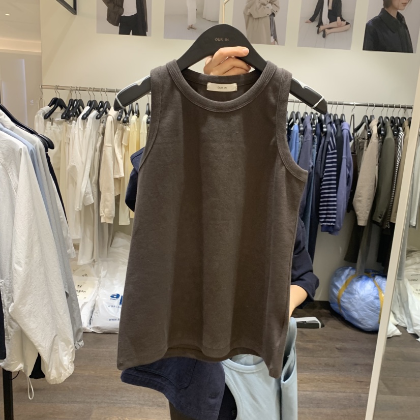 OURIN/THIS IS韓國直郵女士新款推薦職業休閑吊帶背心羅紋OURIN/THIS IS吊帶/背心圖色5