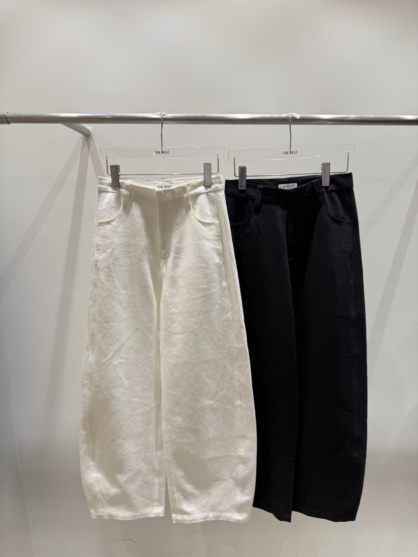 THE REST韓國東大門代購女裝新款熱賣26春夏職業休閑褲棉質THE REST/UNNOEUD休閑褲圖色2左二色
