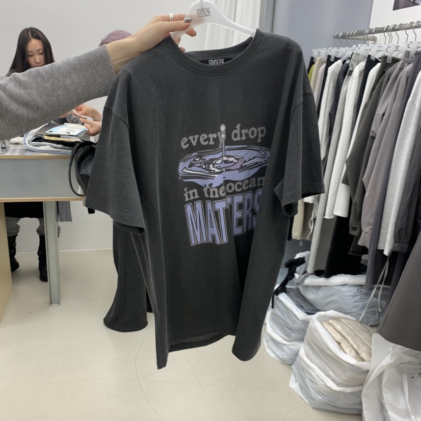 STAINLESS韓國代購女裝新款推薦26春夏職業人氣熱賣休閑T恤STAINLESST恤圖色2