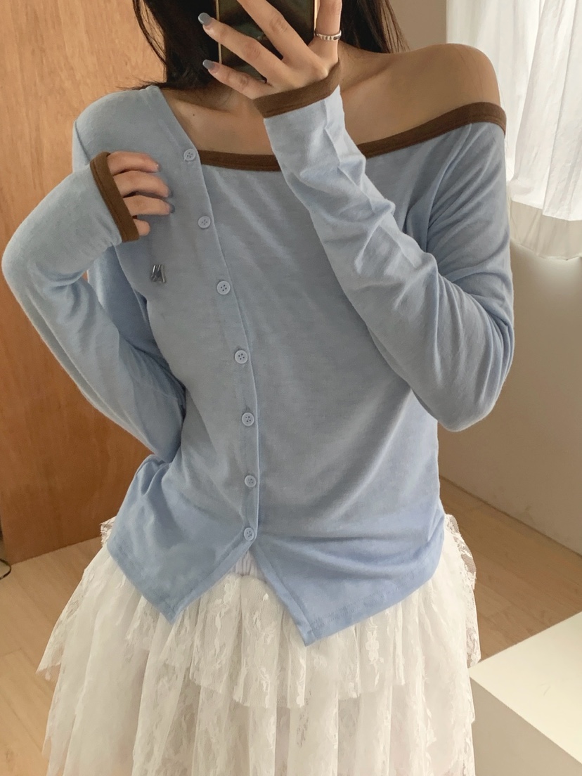 MORE THAN-P韓國東大門代購女裝新款休閑人氣時尚長袖T恤MORE THAN長袖T恤