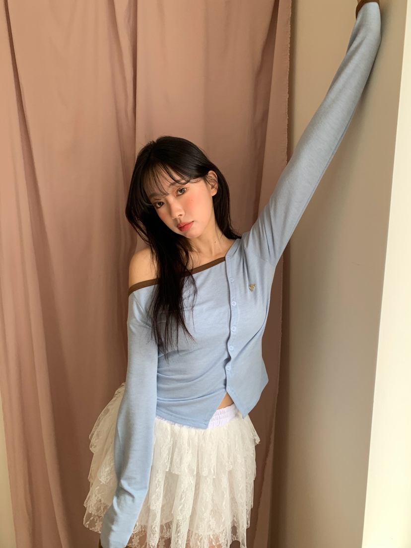 MORE THAN-P韓國東大門代購女裝新款休閑人氣時尚長袖T恤MORE THAN長袖T恤