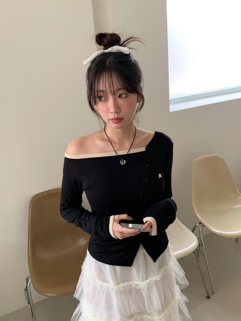 MORE THAN-P韓國東大門代購女裝新款休閑人氣時尚長袖T恤MORE THAN長袖T恤