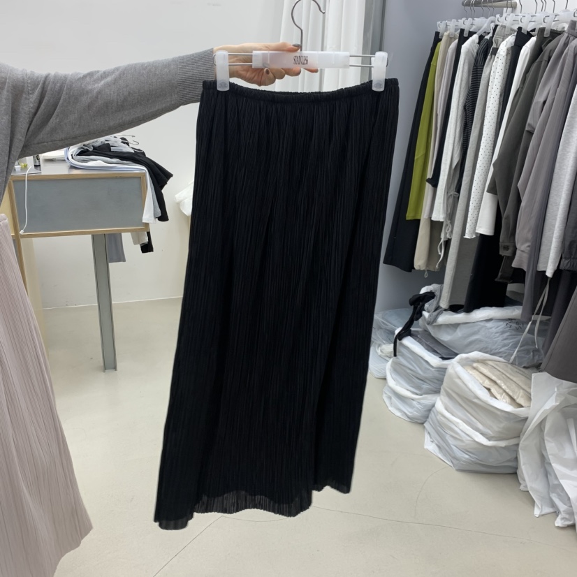 STAINLESS韓國東大門直郵女裝新品休閑推薦職業長裙百褶褶裙STAINLESS長裙圖色2
