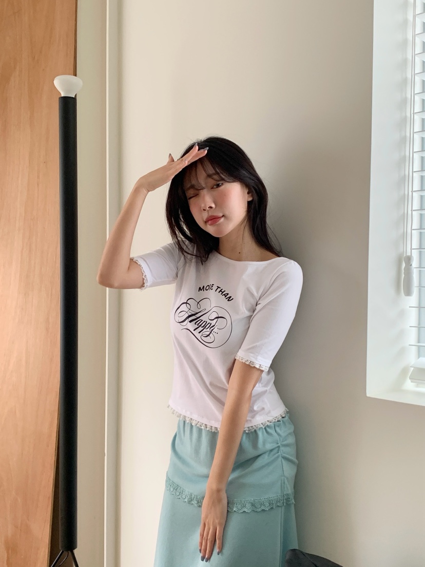 MORE THAN-P韓國代購女士新款26春夏熱賣休閑時尚職業T恤MORE THANT恤