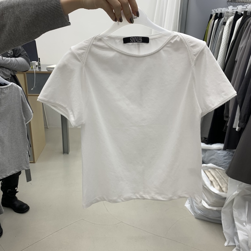 STAINLESS韓國代購女士新款職業推薦人氣休閑熱賣時尚T恤STAINLESST恤圖色1