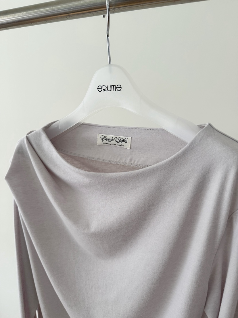 ERUME韓國東大門代購女士新款熱賣26春夏職業長袖T恤褶裥ERUME長袖T恤