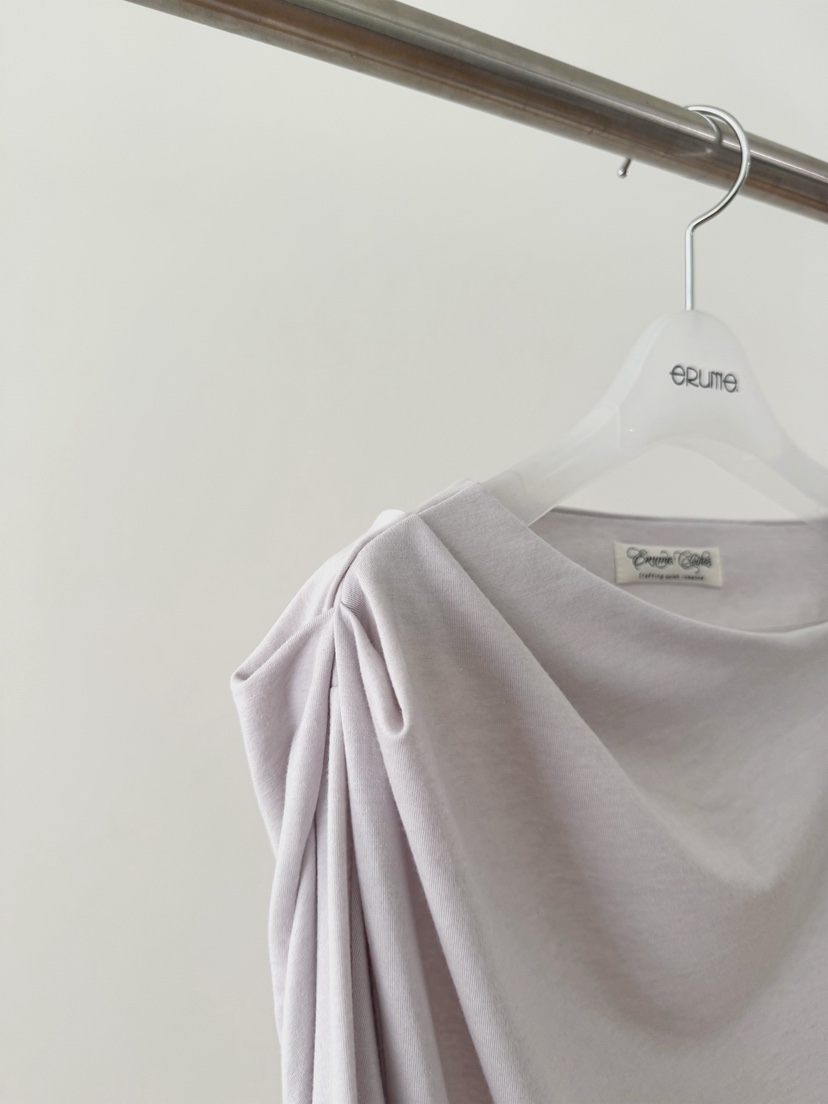 ERUME韓國東大門代購女士新款熱賣26春夏職業長袖T恤褶裥ERUME長袖T恤