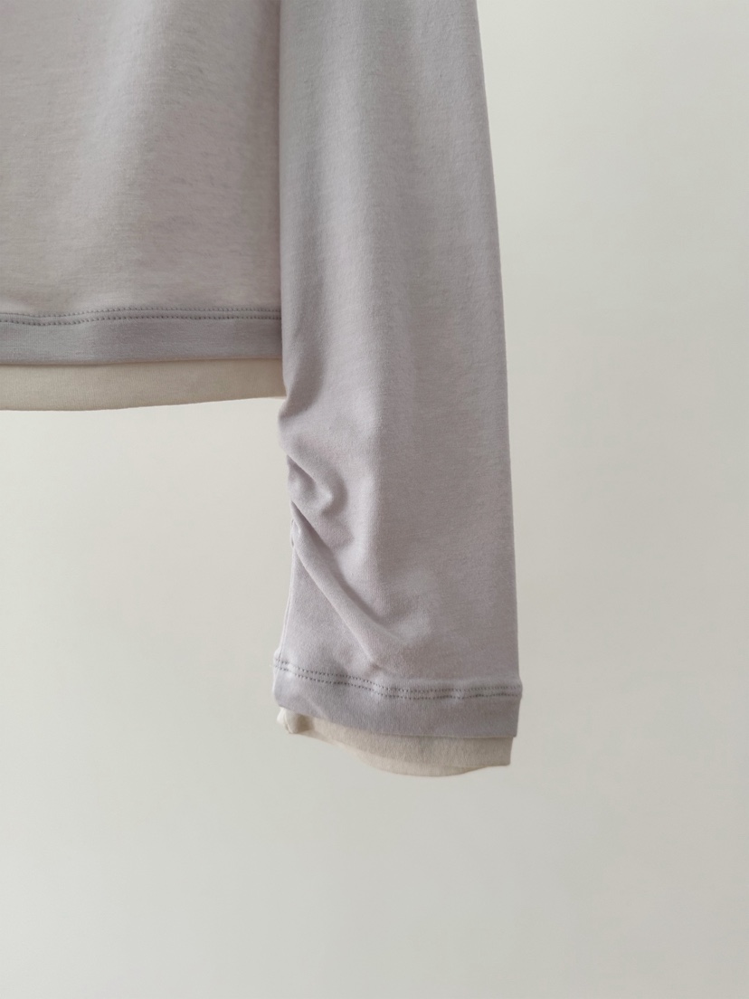 ERUME韓國東大門代購女士新款熱賣26春夏職業長袖T恤褶裥ERUME長袖T恤