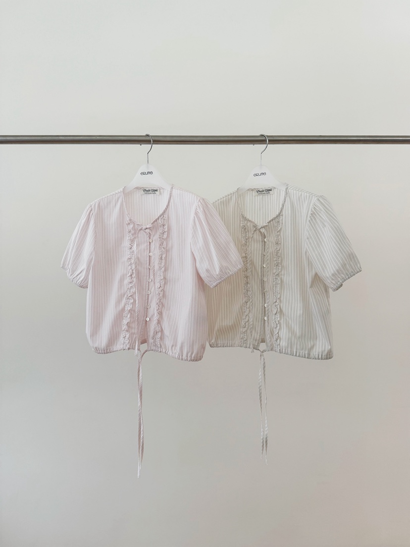 ERUME韓國代購女裝新品休閑人氣26春夏推薦熱賣襯衫蕾絲衫ERUME襯衫/蕾絲衫