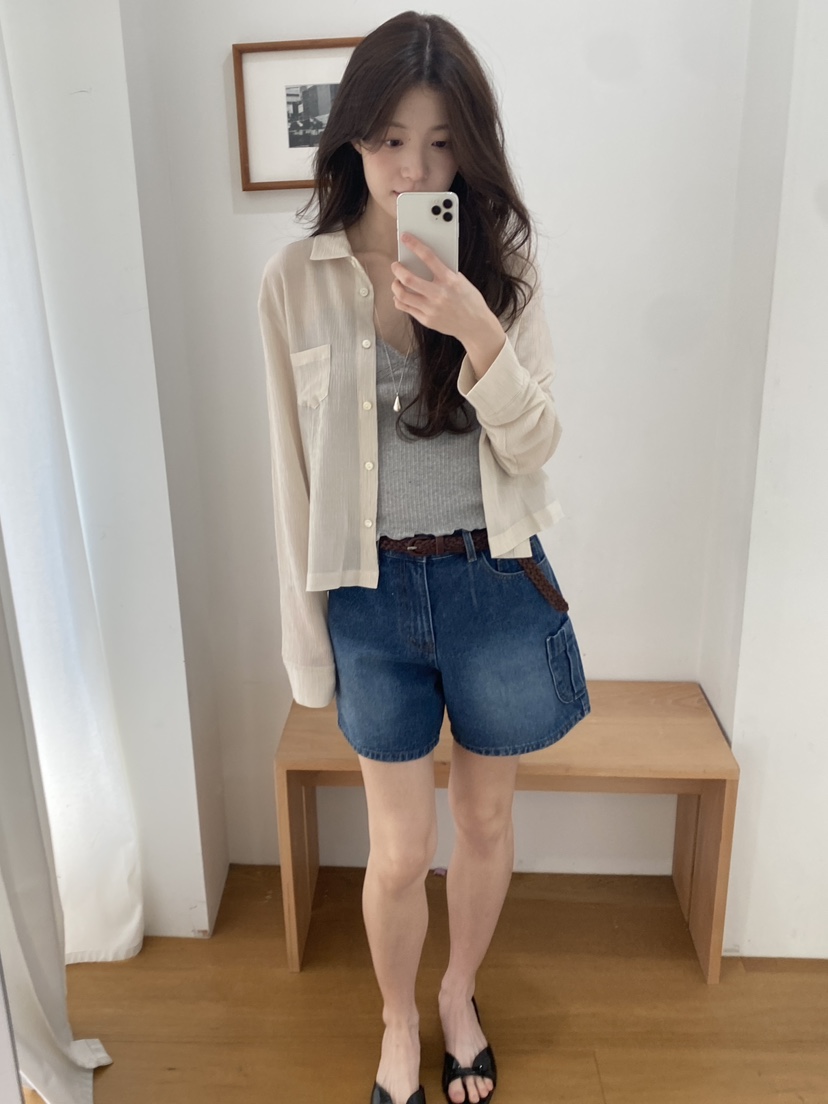 ERUME韓國直郵女士新款時尚人氣休閑熱賣26春夏襯衫蕾絲衫ERUME襯衫/蕾絲衫