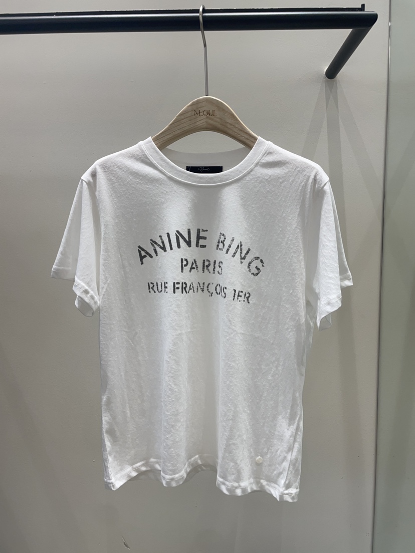 NEOUL韓國直郵女士新款人氣熱賣時尚休閑推薦職業26春夏T恤NEOUL/ahin雙領標簽T恤