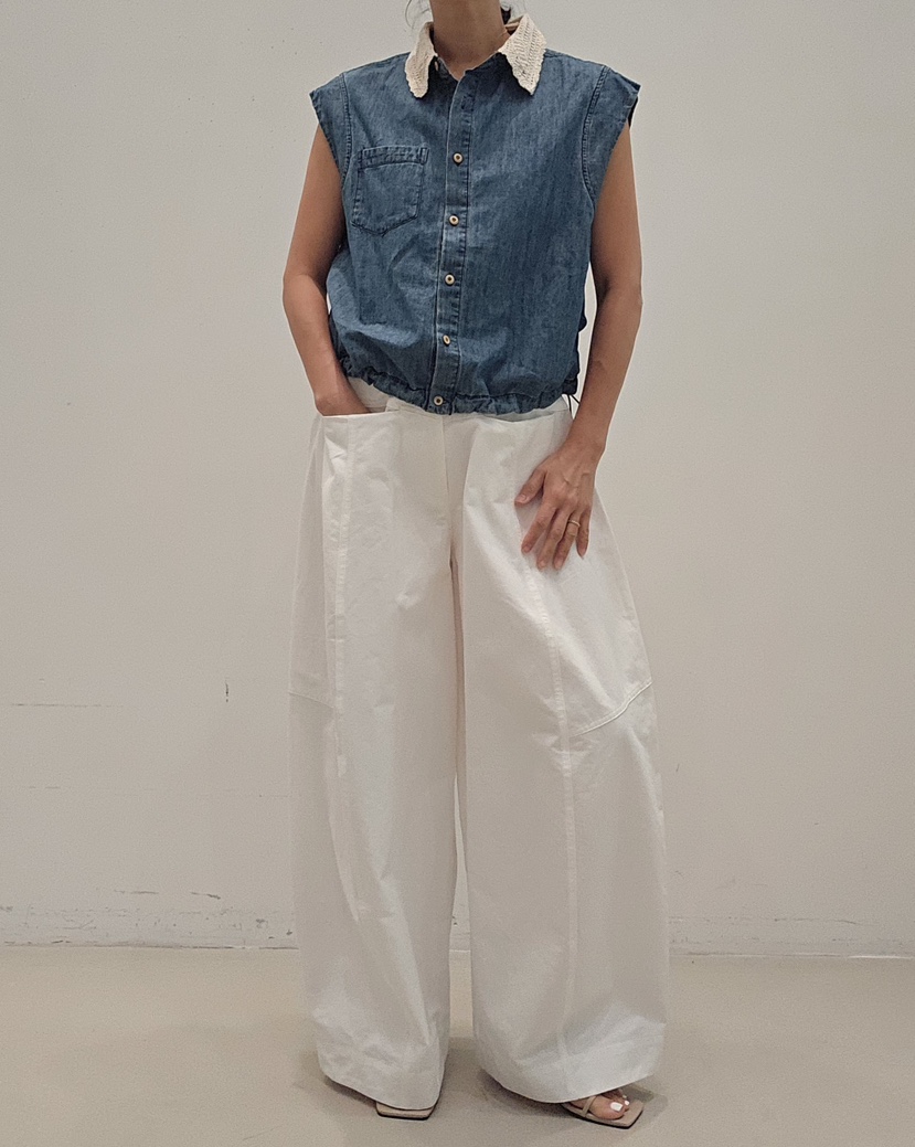 NEOUL韓國代購女裝新款熱賣休閑26春夏人氣時尚襯衫蕾絲衫NEOUL/ahin雙領標簽襯衫/蕾絲衫