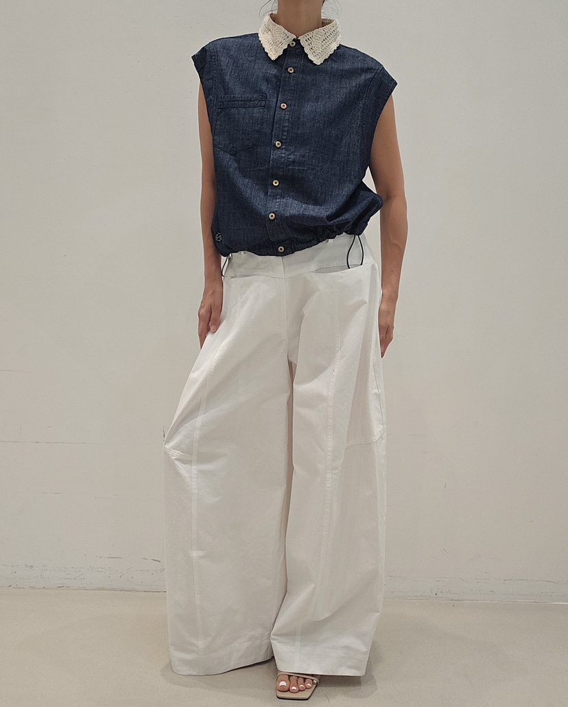 NEOUL韓國代購女裝新款熱賣休閑26春夏人氣時尚襯衫蕾絲衫NEOUL/ahin雙領標簽襯衫/蕾絲衫