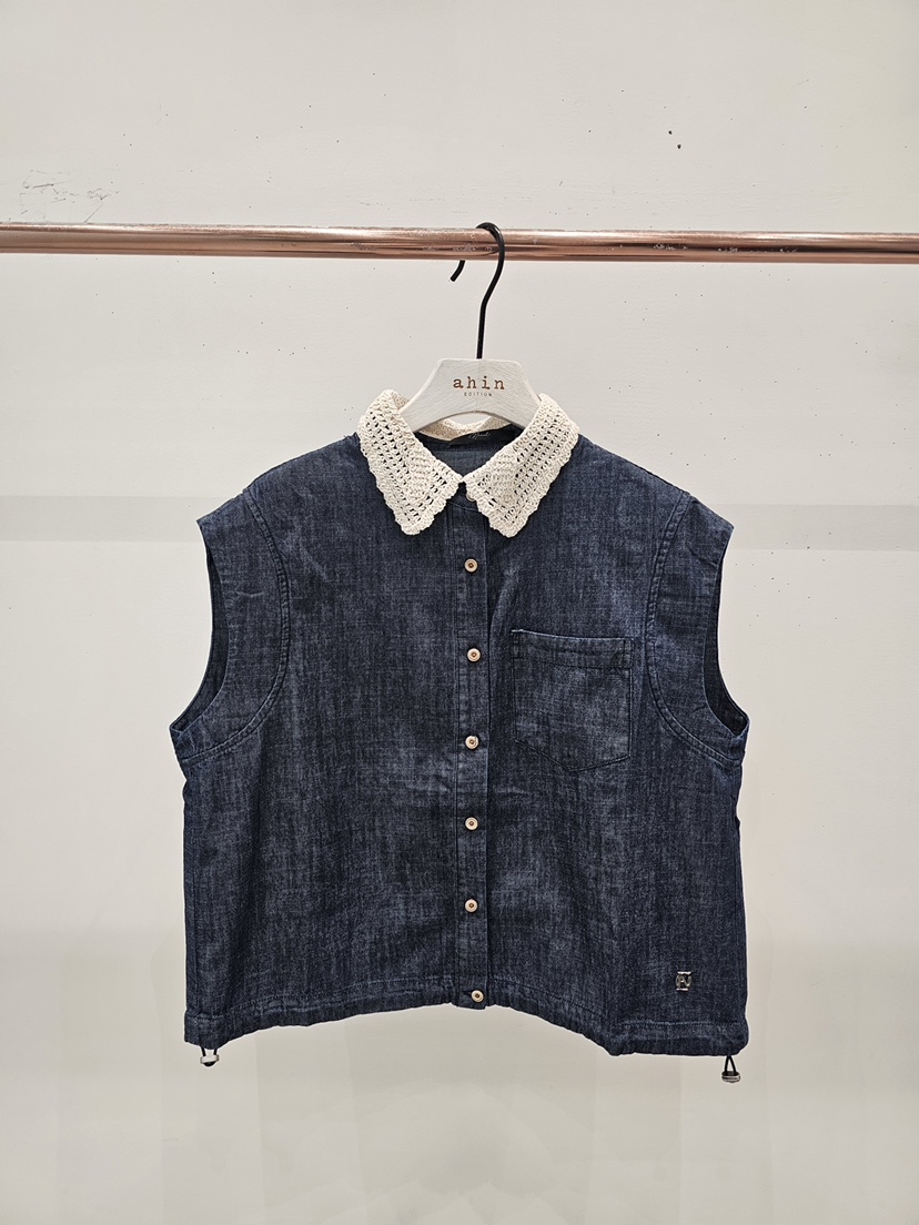 NEOUL韓國代購女裝新款熱賣休閑26春夏人氣時尚襯衫蕾絲衫NEOUL/ahin雙領標簽襯衫/蕾絲衫