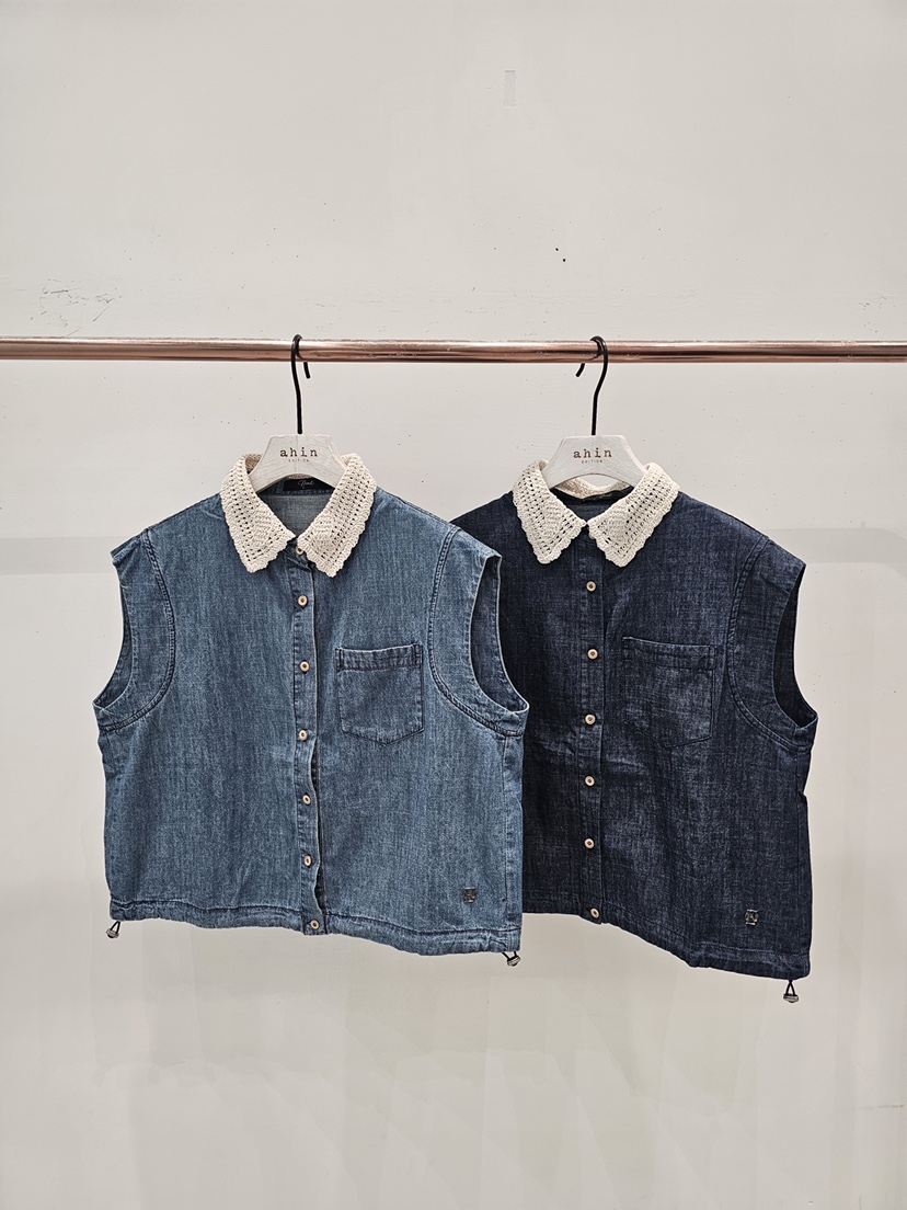 NEOUL韓國代購女裝新款熱賣休閑26春夏人氣時尚襯衫蕾絲衫NEOUL/ahin雙領標簽襯衫/蕾絲衫