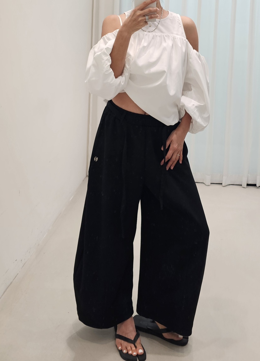 NEOUL韓國直郵女士新款26春夏人氣推薦時尚職業休閑褲含腰繩NEOUL/ahin雙領標簽休閑褲