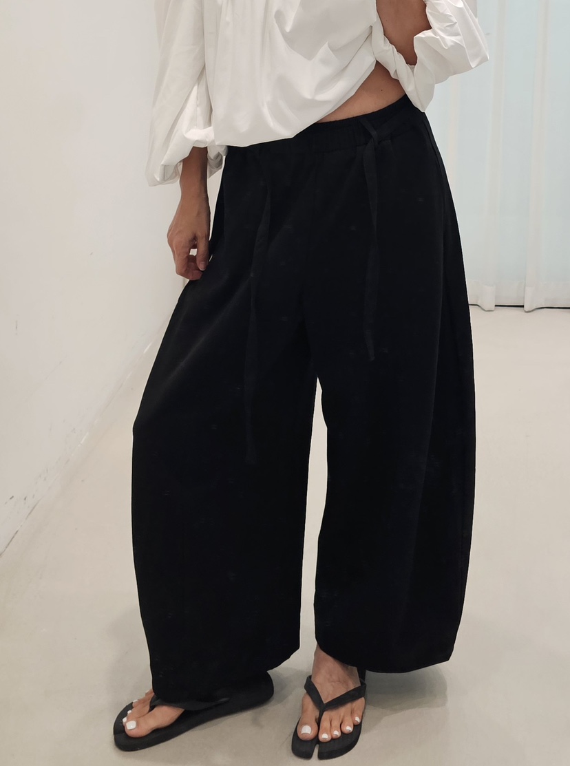 NEOUL韓國直郵女士新款26春夏人氣推薦時尚職業休閑褲含腰繩NEOUL/ahin雙領標簽休閑褲圖色1