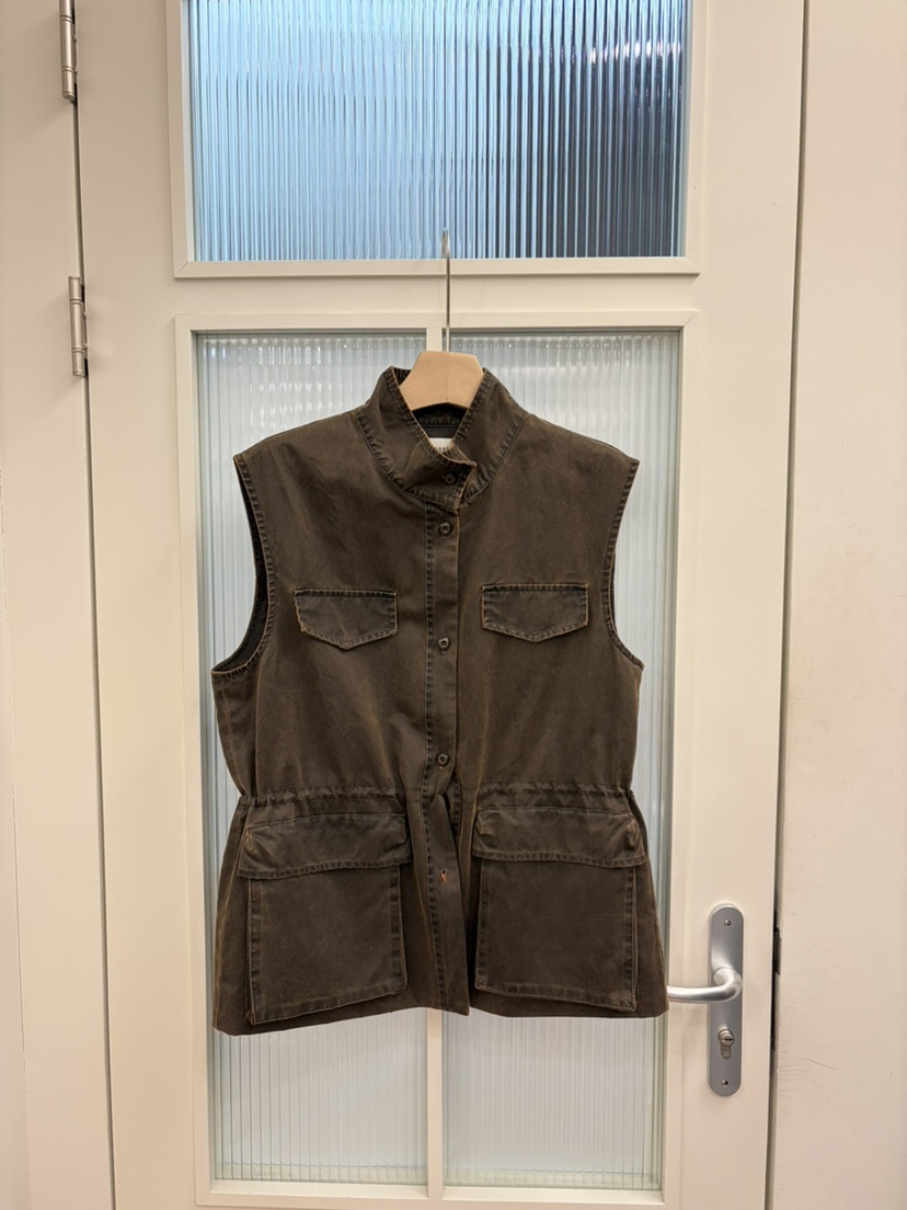 JADEMARKET韓國東大門直郵女裝新品休閑推薦馬甲口袋涂層JADE SEOUL_MARKET馬甲圖色1