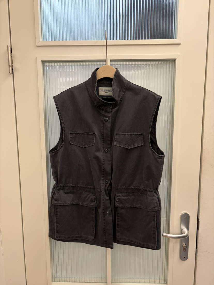 JADEMARKET韓國東大門直郵女裝新品休閑推薦馬甲口袋涂層JADE SEOUL_MARKET馬甲圖色2