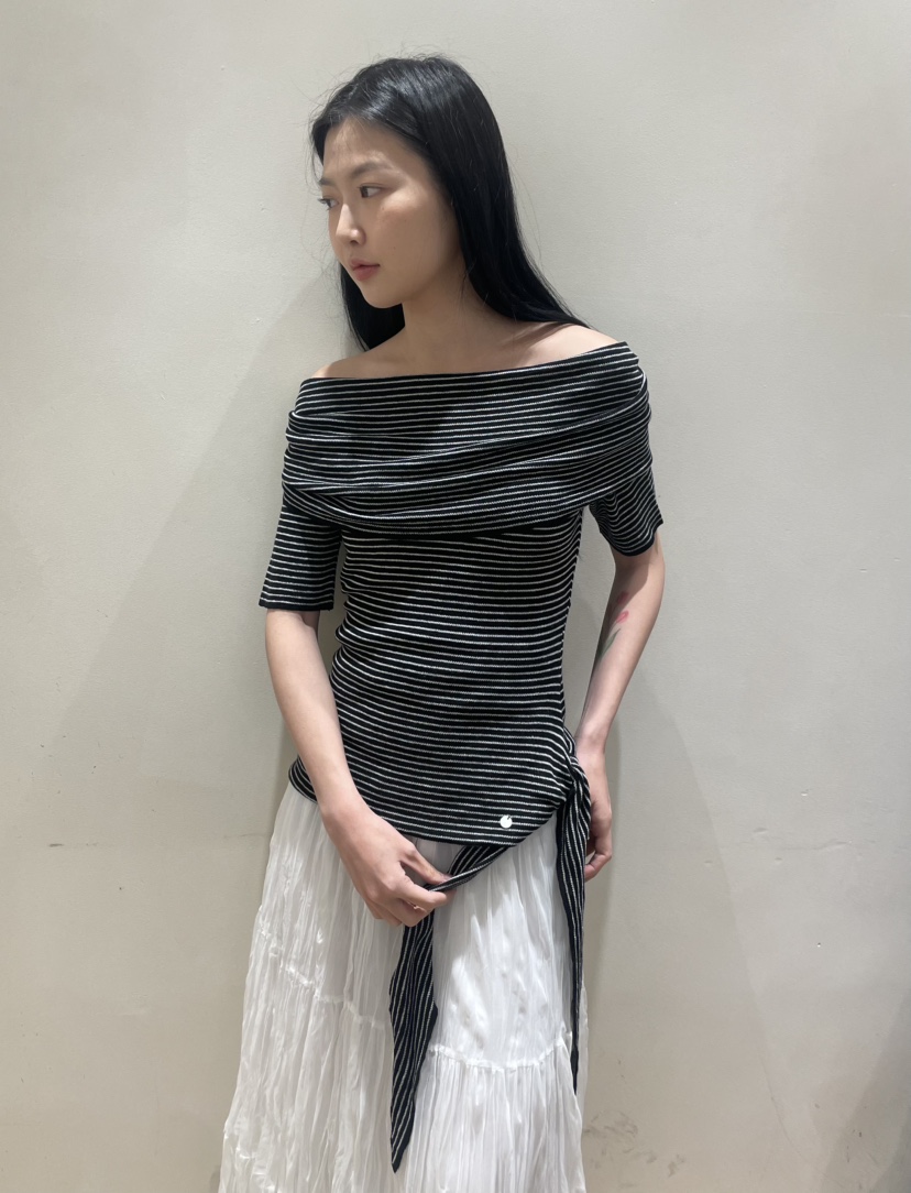 NEOUL韓國代購女裝新品26春夏推薦人氣時尚休閑職業針織衫NEOUL/ahin雙領標簽針織衫