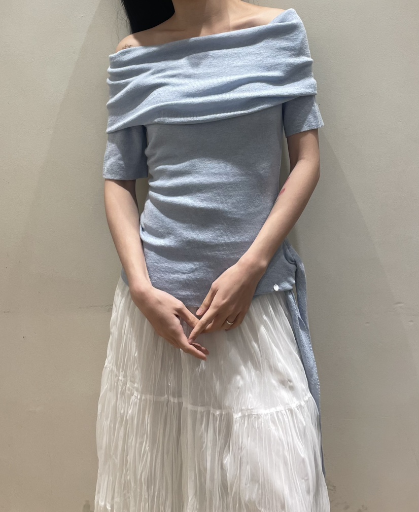 NEOUL韓國代購女裝新品26春夏推薦人氣時尚休閑職業針織衫NEOUL/ahin雙領標簽針織衫