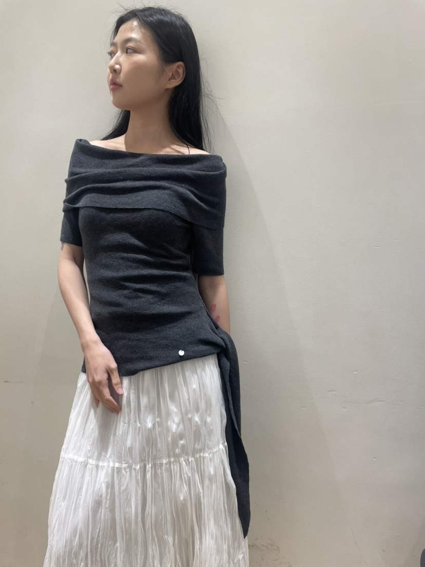 NEOUL韓國代購女裝新品26春夏推薦人氣時尚休閑職業針織衫NEOUL/ahin雙領標簽針織衫