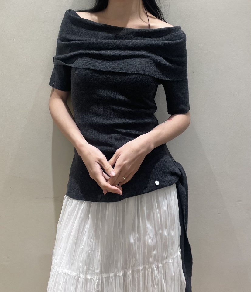 NEOUL韓國代購女裝新品26春夏推薦人氣時尚休閑職業針織衫NEOUL/ahin雙領標簽針織衫圖色4